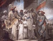 Henry Singleton The Sons of Tipu Sultan Leaving their Father oil painting on canvas